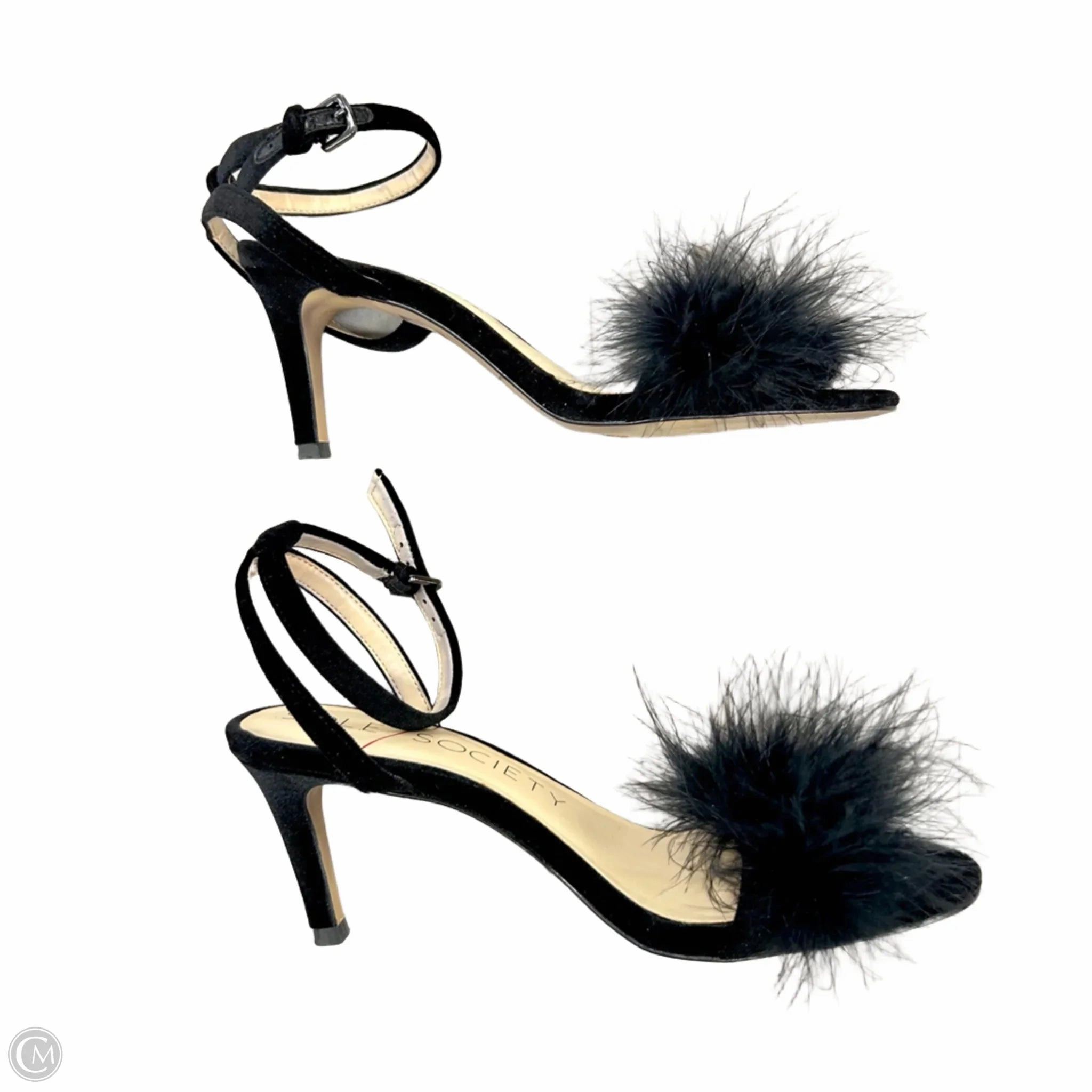 Sandals Heels Kitten By Sole Society In Black, Size: 8