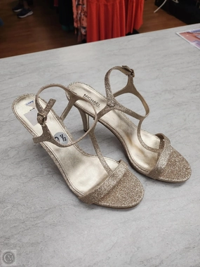 Sandals Heels Stiletto By Michael By Michael Kors In Gold, Size: 9.5