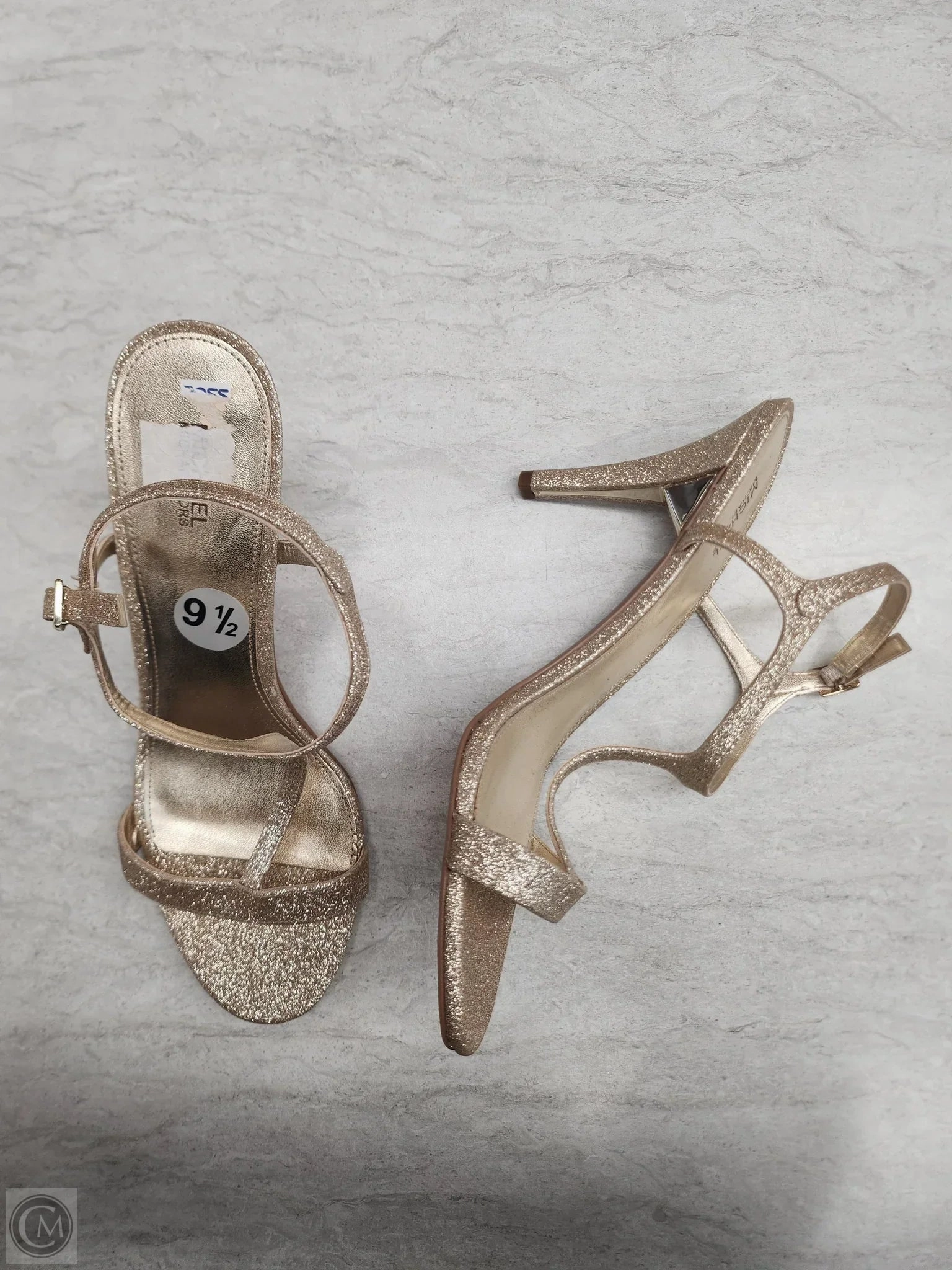 Sandals Heels Stiletto By Michael By Michael Kors In Gold, Size: 9.5