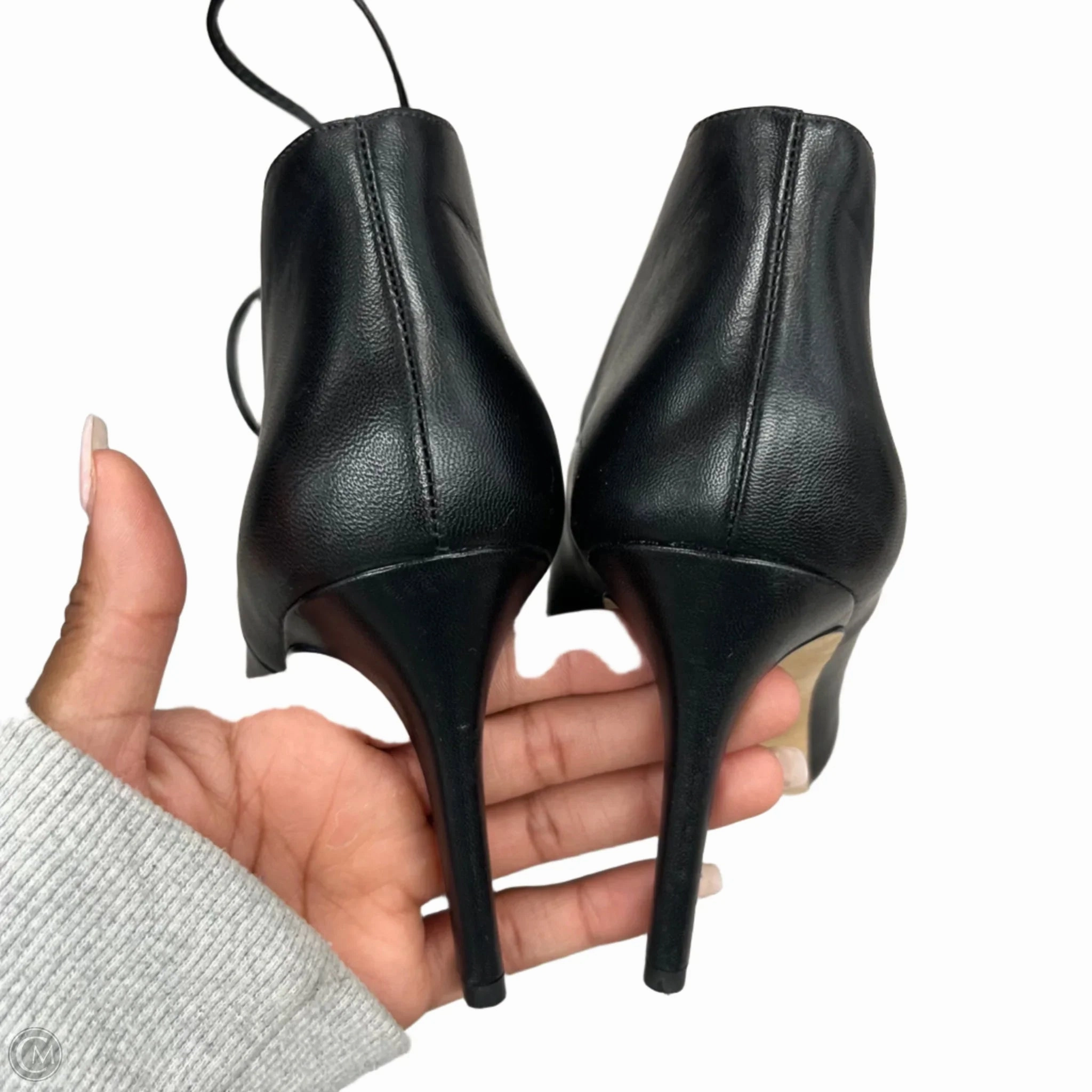 Sandals Heels Stiletto By Via Spiga In Black, Size: 8