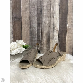 Sandals Heels Wedge By Clarks In Taupe, Size: 10