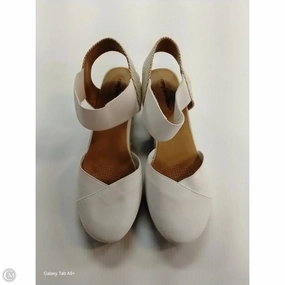 Sandals Heels Wedge By Comfortview In White, Size: 8.5