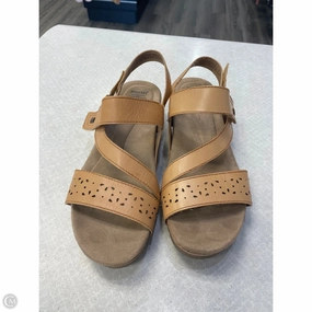 Sandals Heels Wedge By Earth Origins In Tan, Size: 9.5