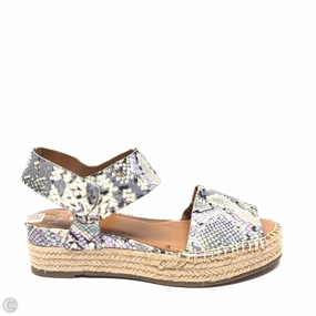 Sandals Heels Wedge By Franco Sarto In Animal Print, Size: 8.5