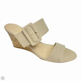 Sandals Heels Wedge By Impo In Beige, Size: 8.5