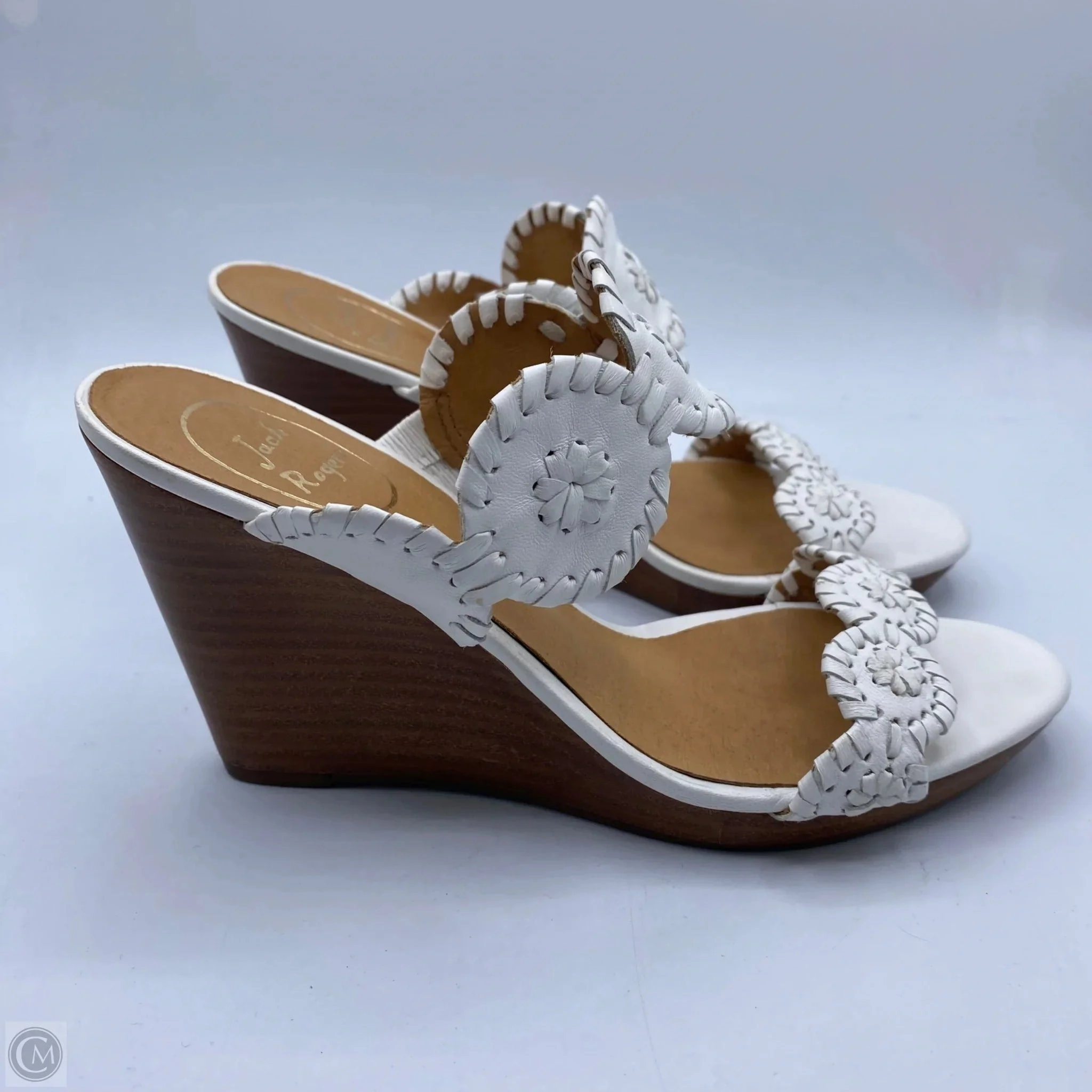 Sandals Heels Wedge By Jack Rogers In White, Size: 7