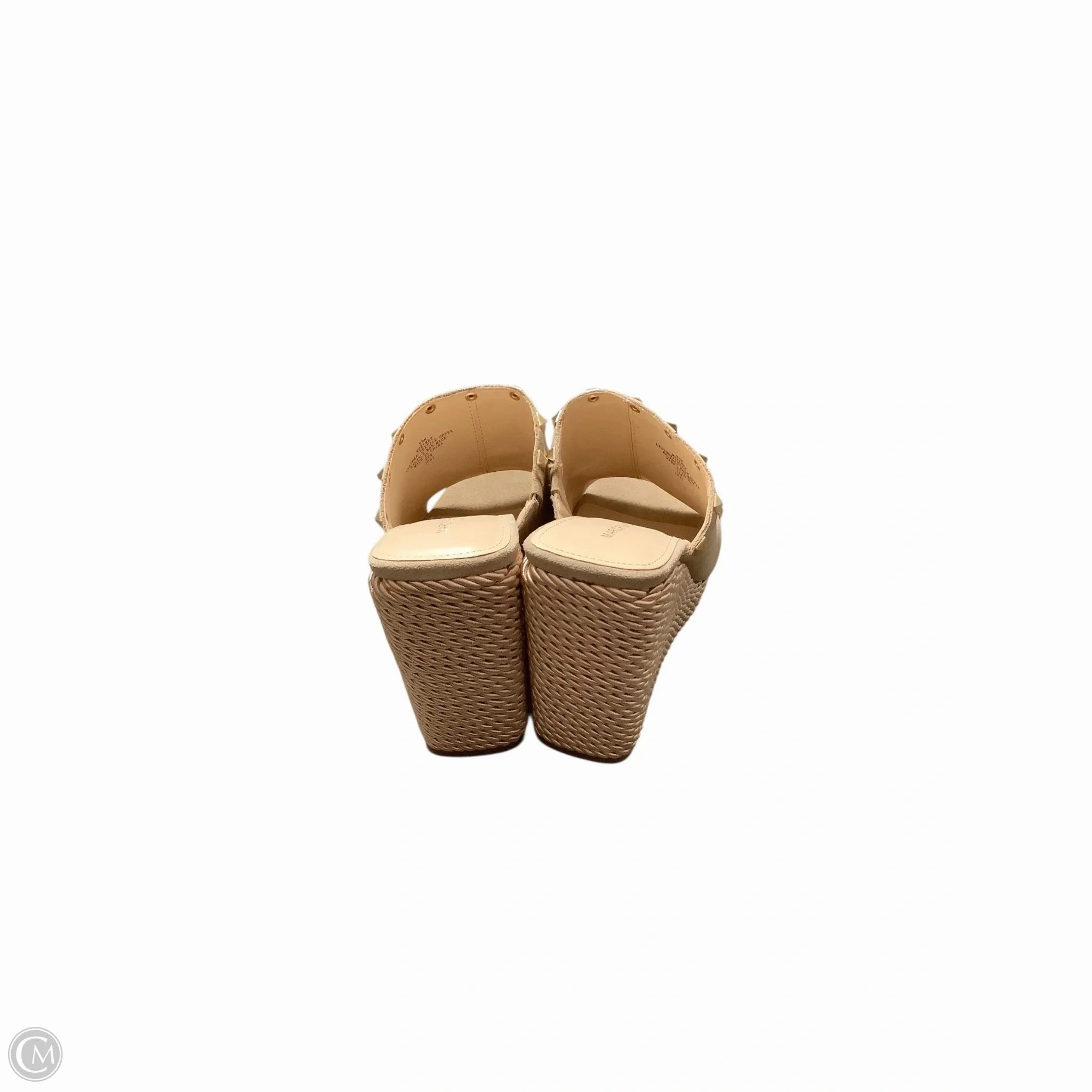 Sandals Heels Wedge By Marc Fisher In Tan, Size: 9.5