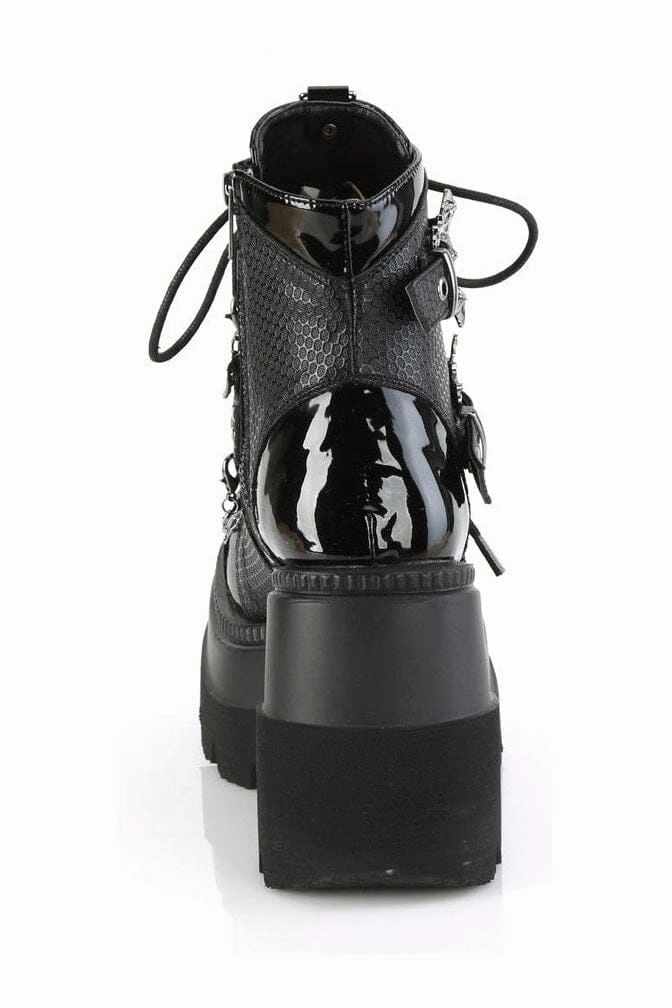SHAKER-66 Black Vegan Leather Ankle Boot
