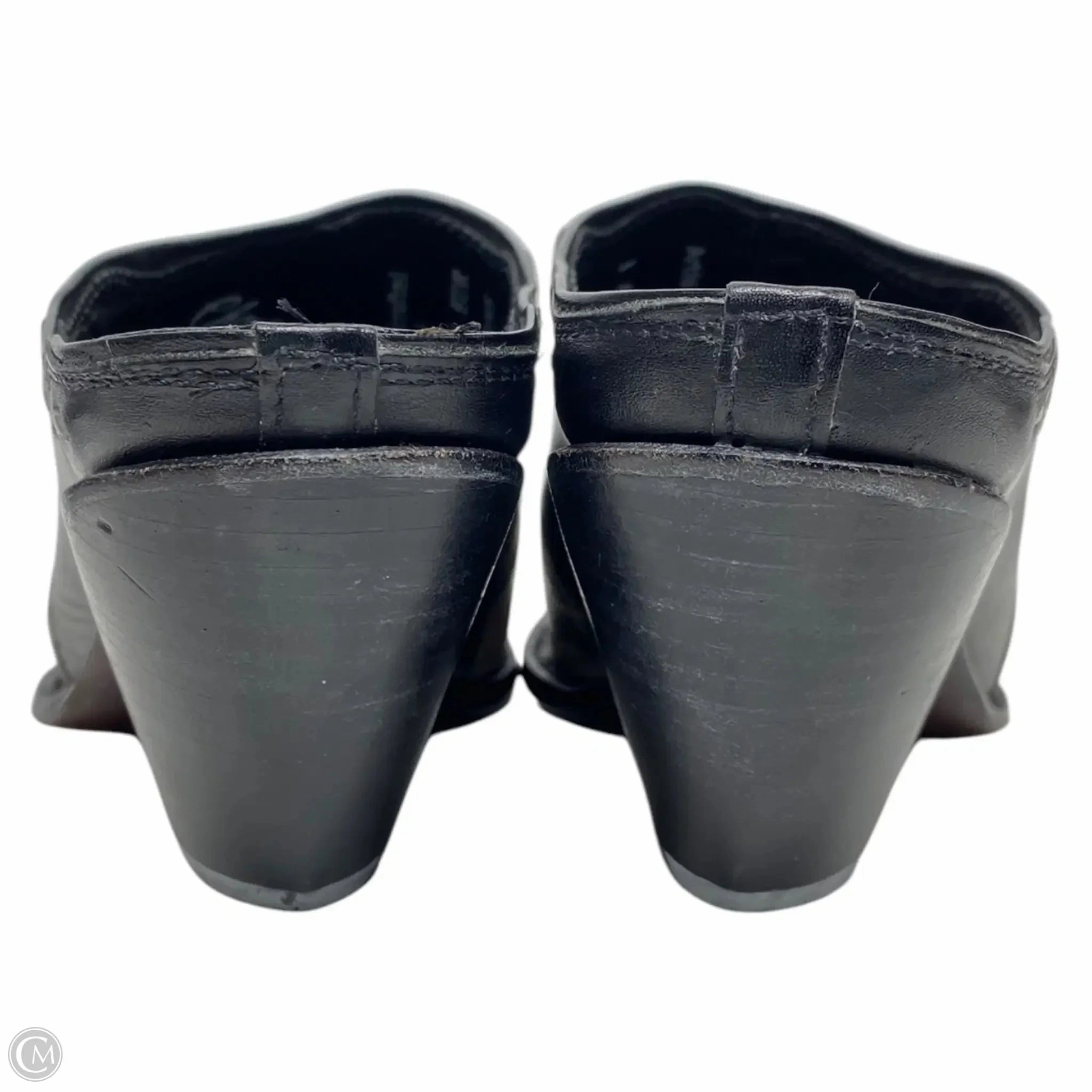 Shoes Heels Block By Charlie 1 Horse By Luccheses In Black & Gold, Size: 8.5