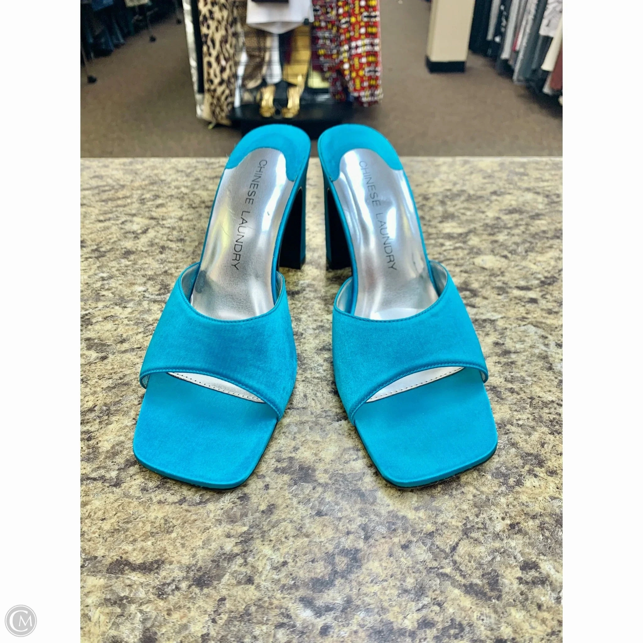 Shoes Heels Block By Chinese Laundry In Blue, Size: 10