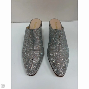 Shoes Heels Block By Clothes Mentor In Silver, Size: 9