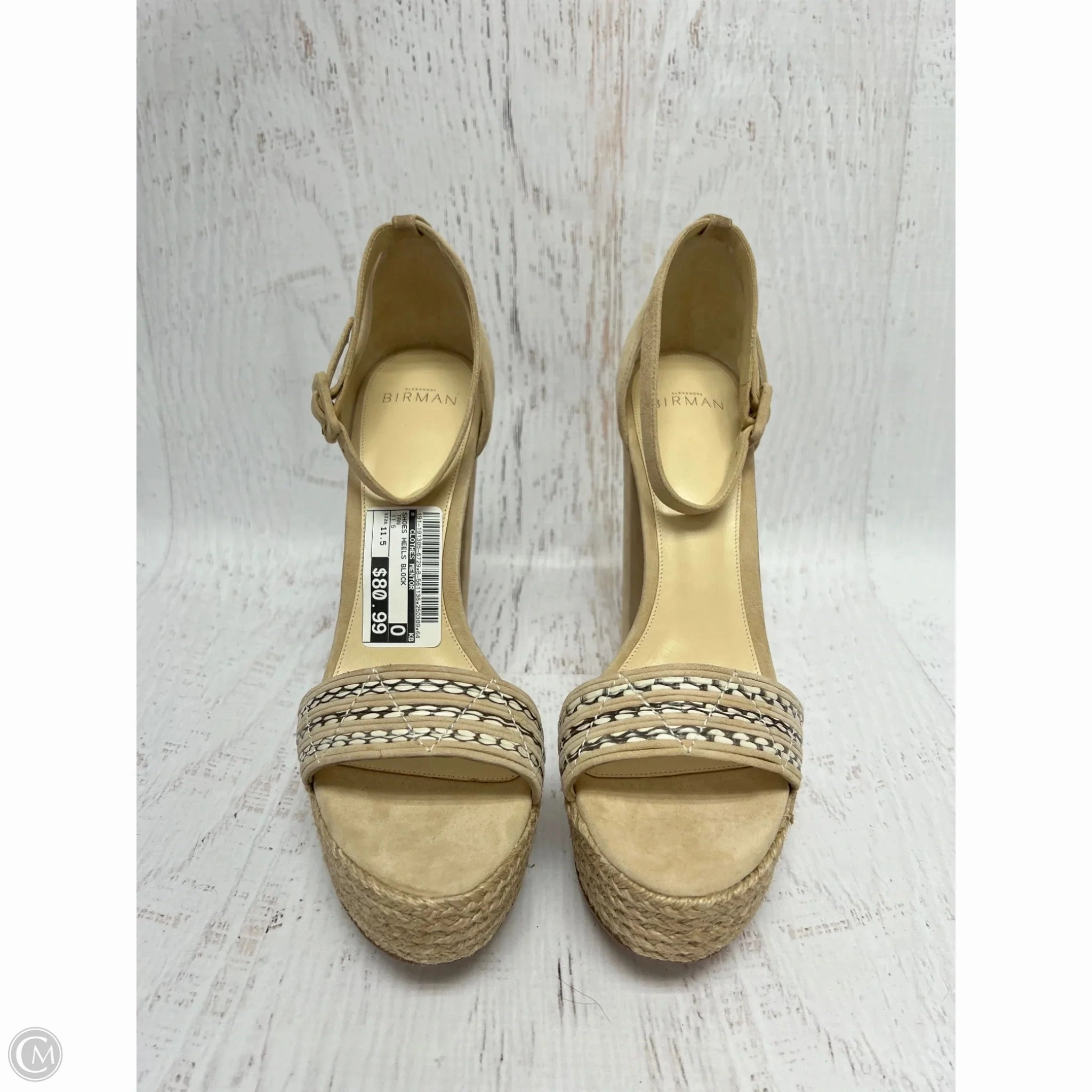 Shoes Heels Block By Clothes Mentor In Tan, Size: 11.5