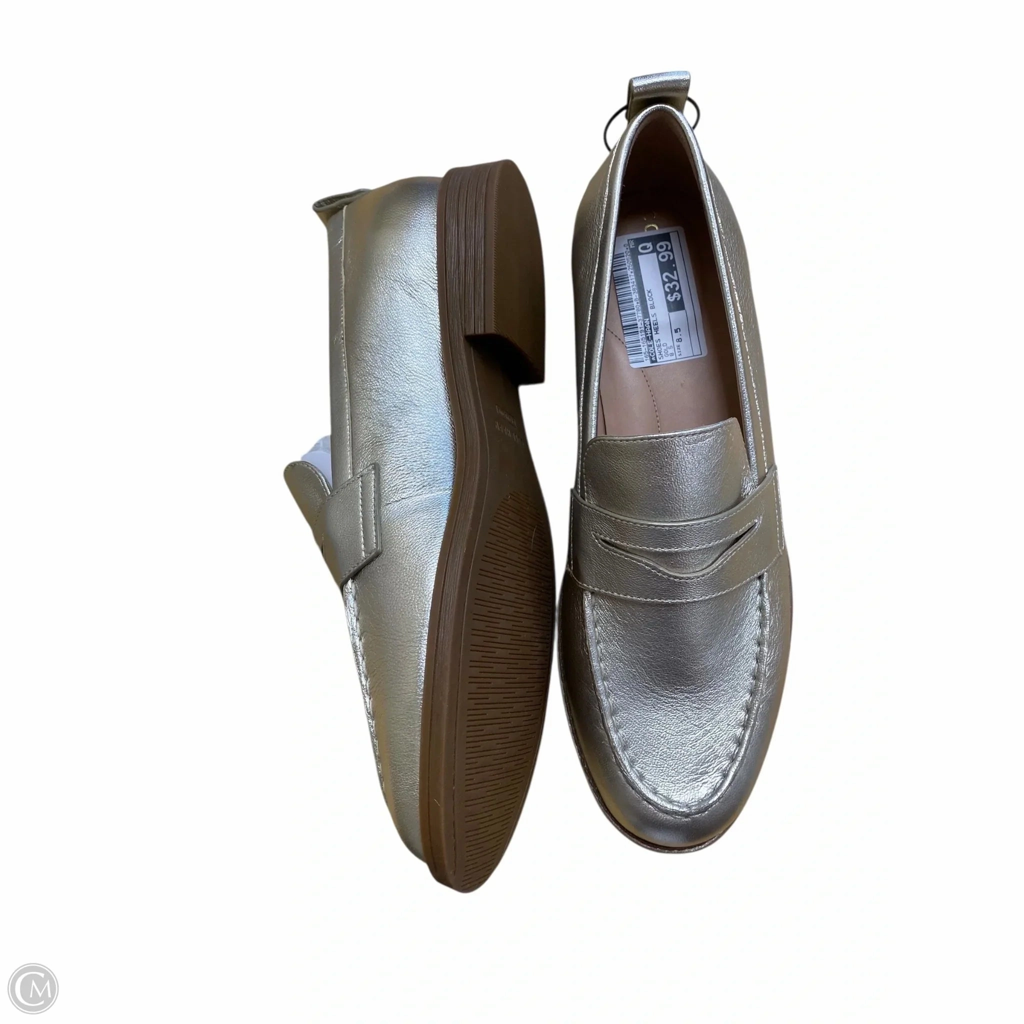 Shoes Heels Block By Cole-haan In Gold, Size: 8.5