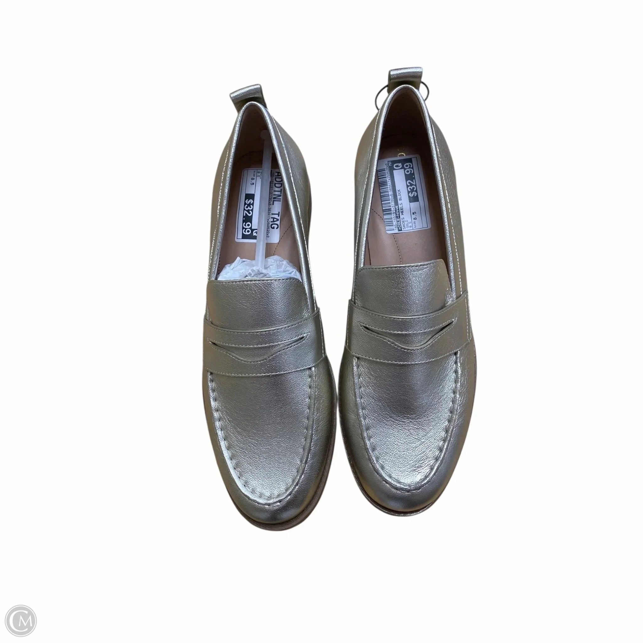 Shoes Heels Block By Cole-haan In Gold, Size: 8.5