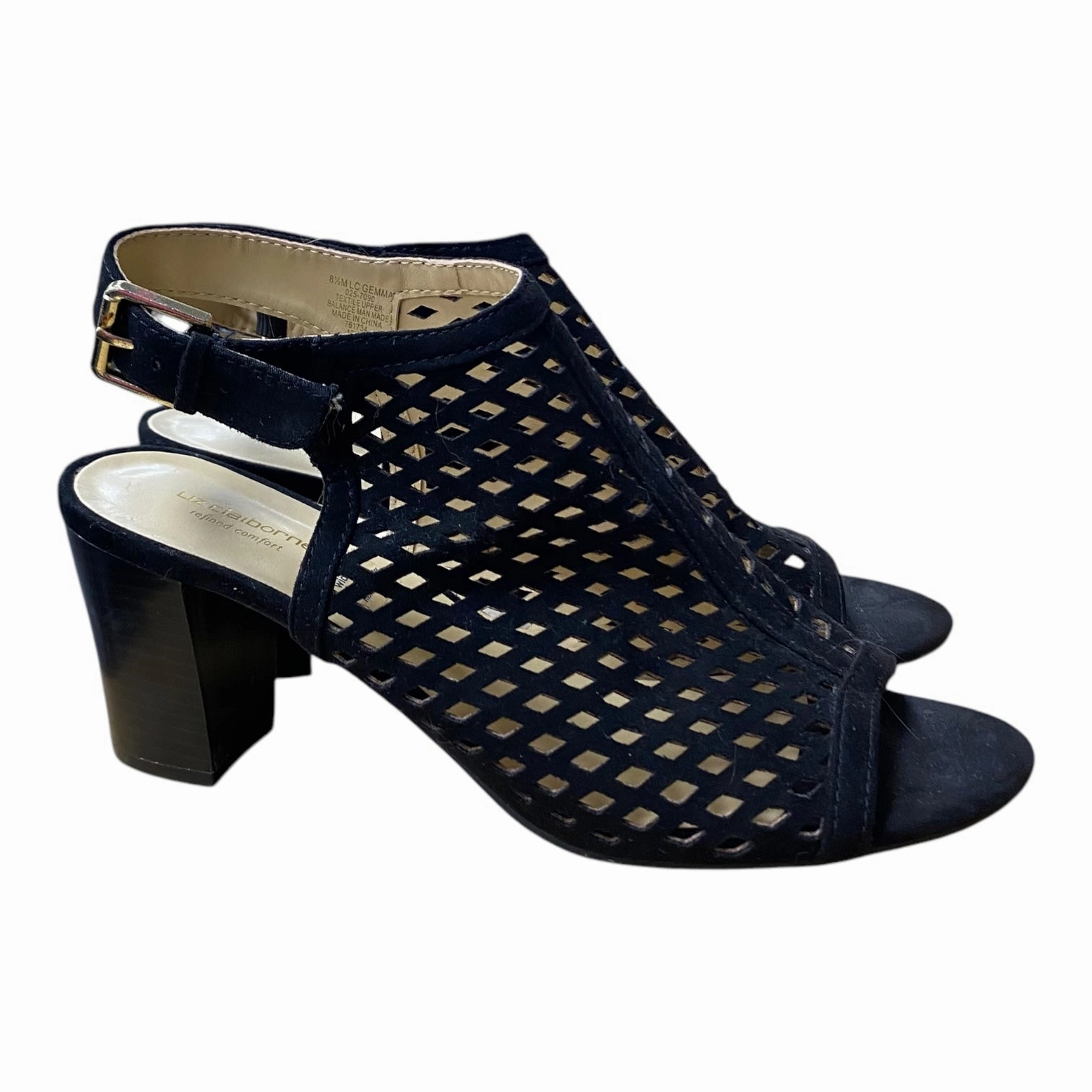 Shoes Heels Block By Liz Claiborne In Black, Size:8.5