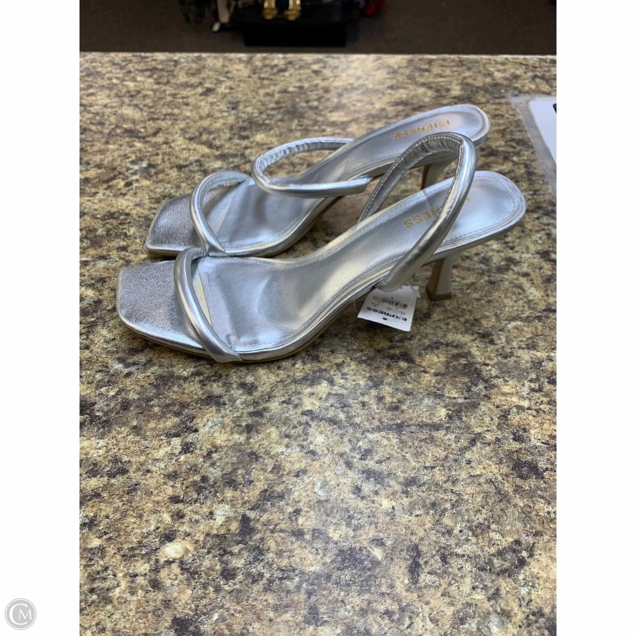 Shoes Heels Kitten By Express In Grey, Size: 8