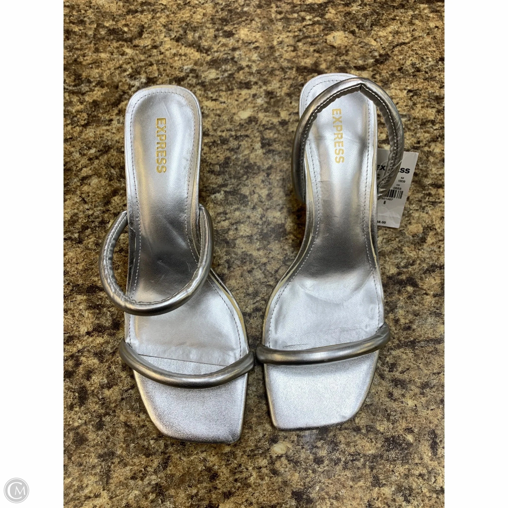 Shoes Heels Kitten By Express In Grey, Size: 8