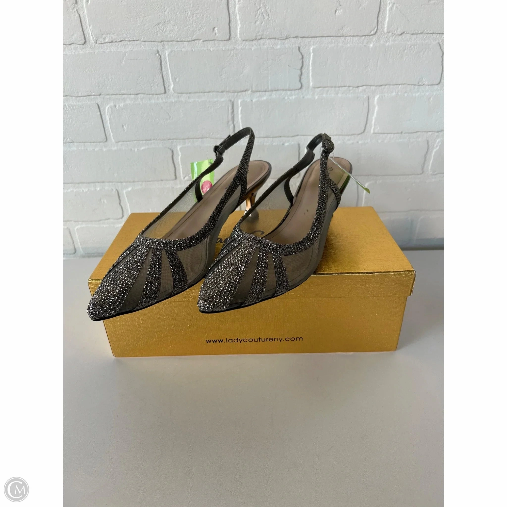 Shoes Heels Kitten By LADY COUTURE In Silver, Size: 11