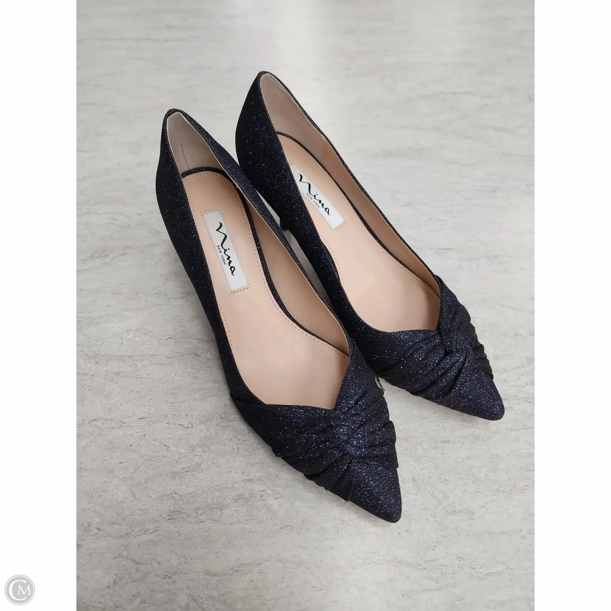 Shoes Heels Kitten By Nina In Blue, Size: 8.5