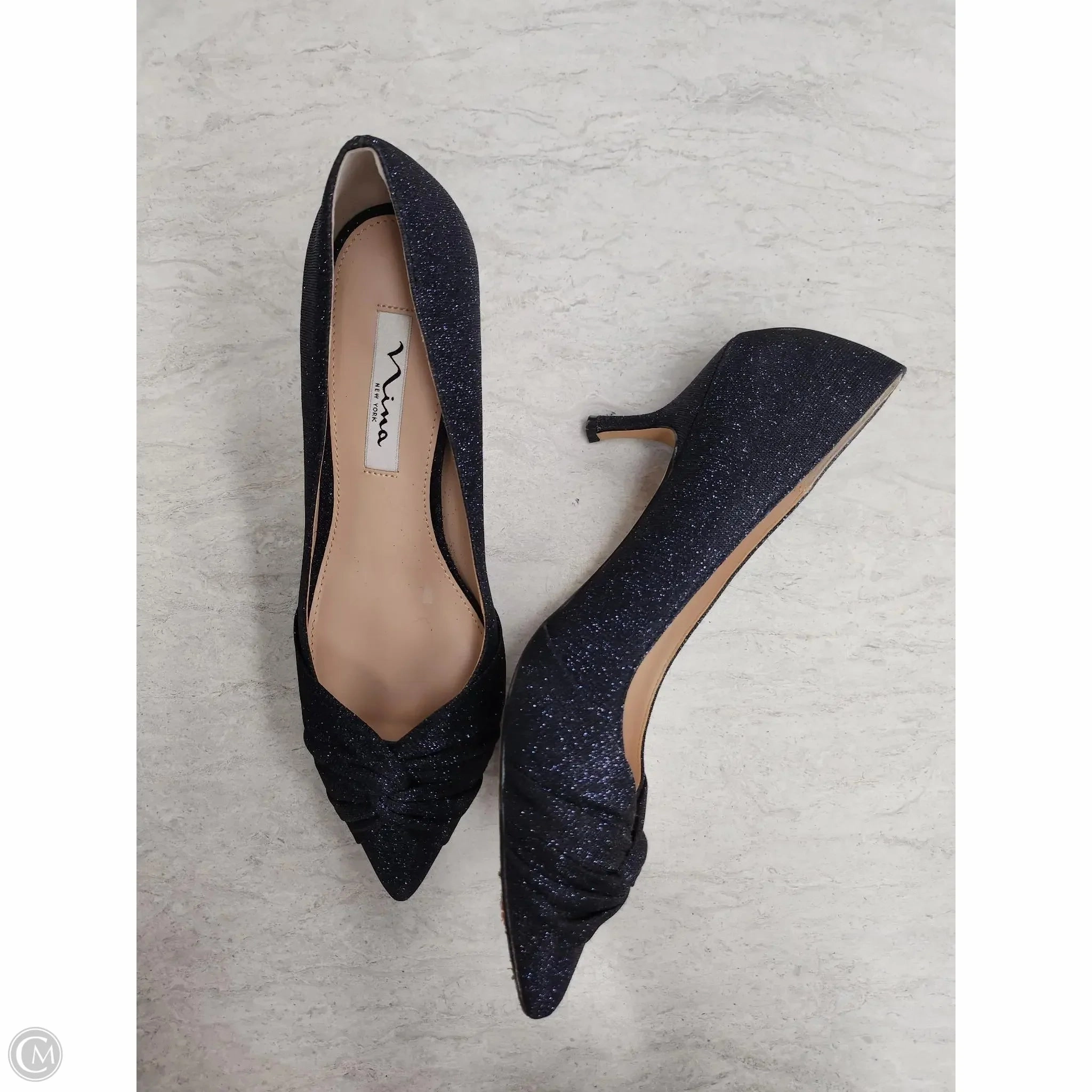 Shoes Heels Kitten By Nina In Blue, Size: 8.5