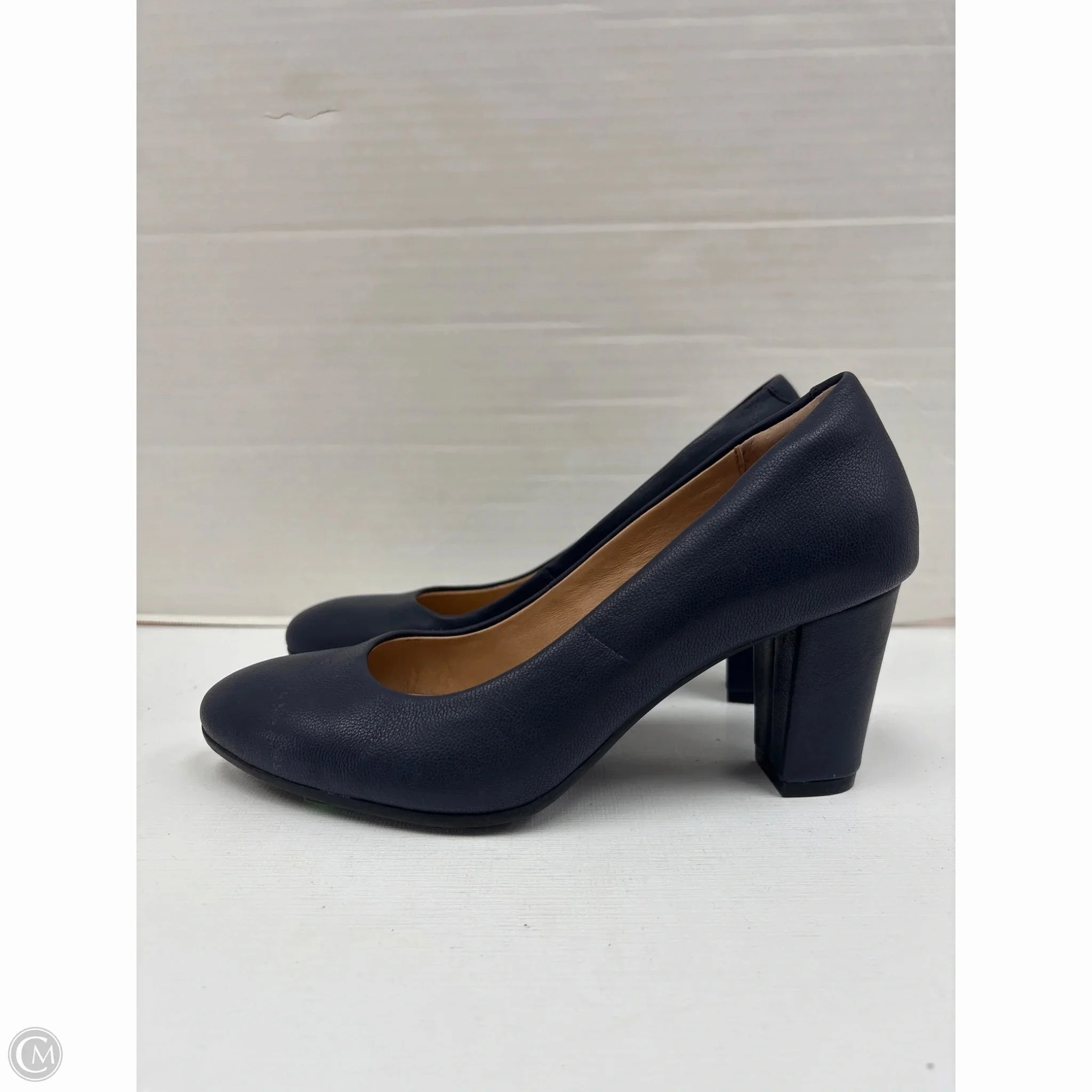 Shoes Heels Kitten By Sofft In Navy, Size: 6.5