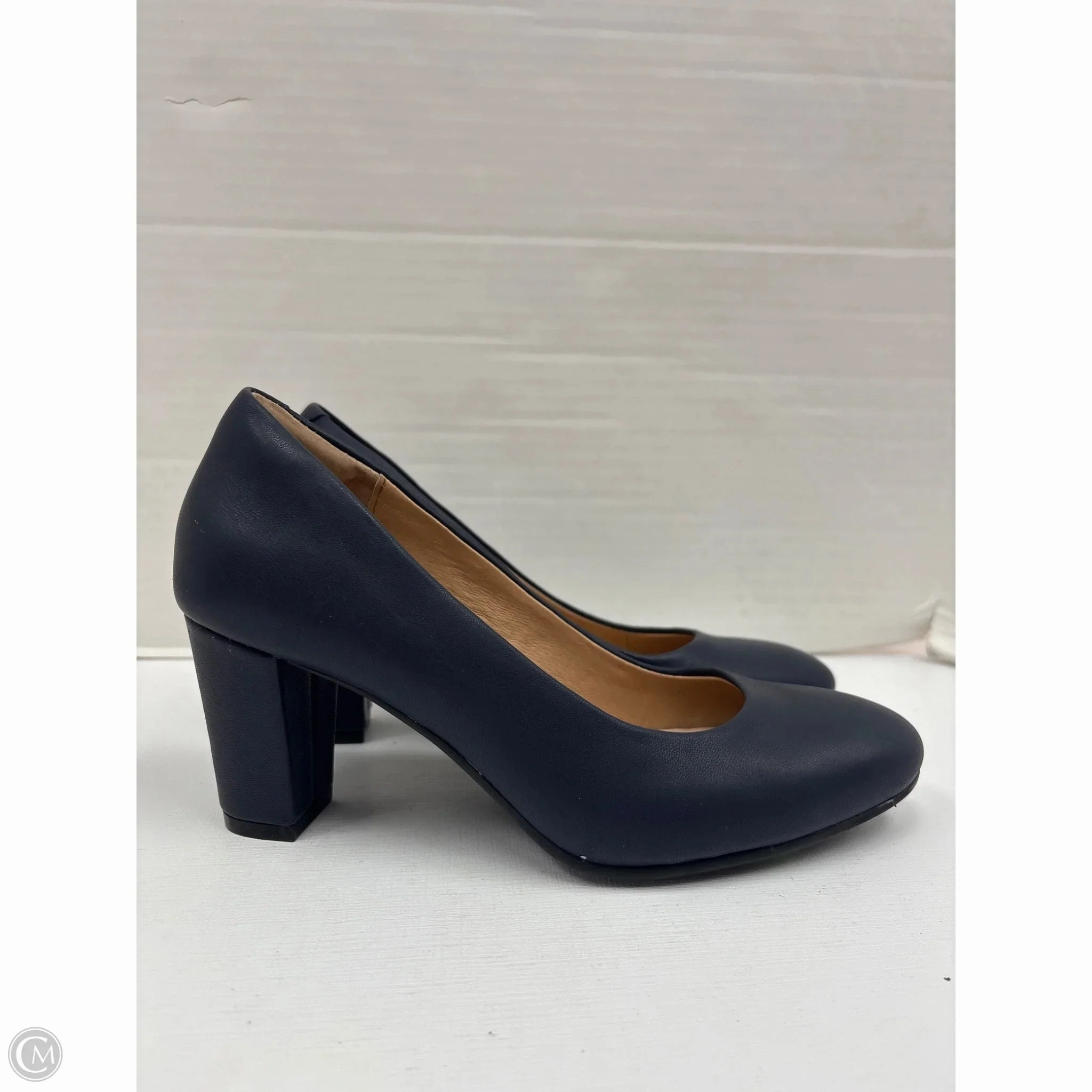 Shoes Heels Kitten By Sofft In Navy, Size: 6.5