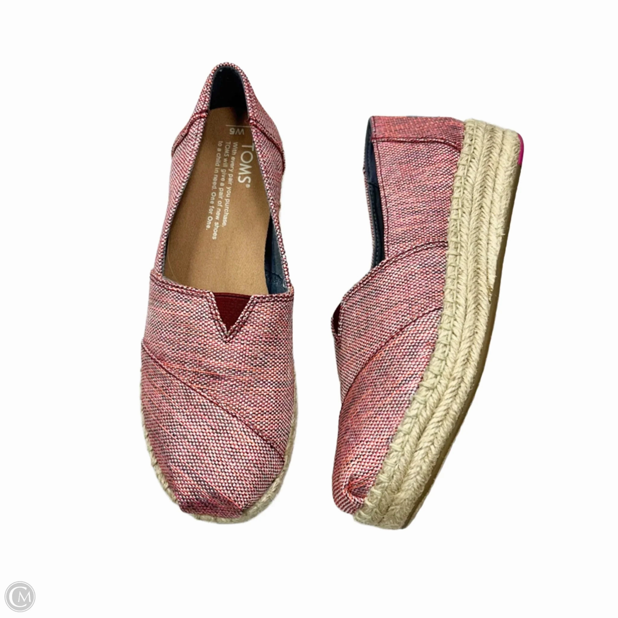 Shoes Heels Platform By Toms In Pink & Tan, Size: 5