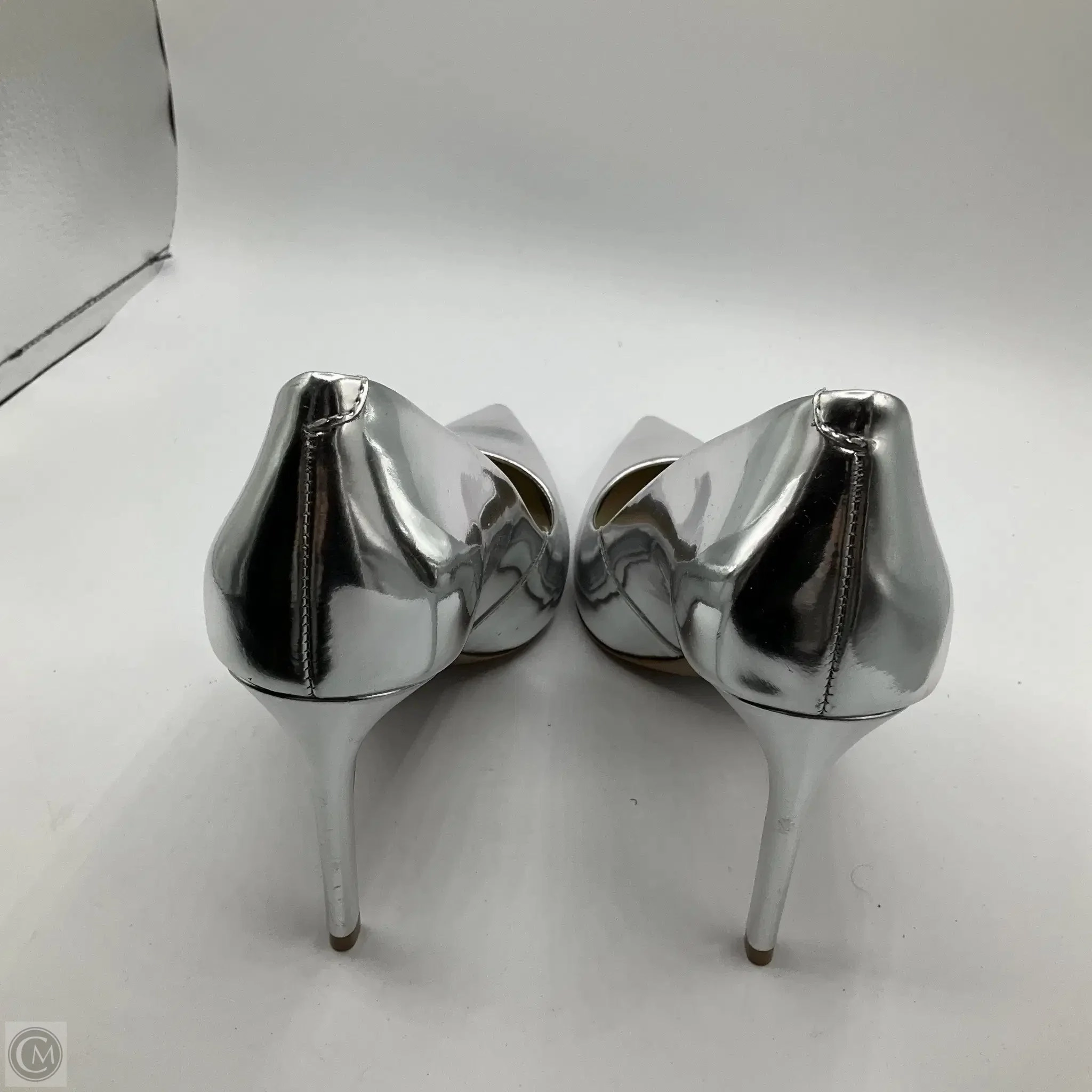 Shoes Heels Stiletto By Cmb In Silver, Size: 10