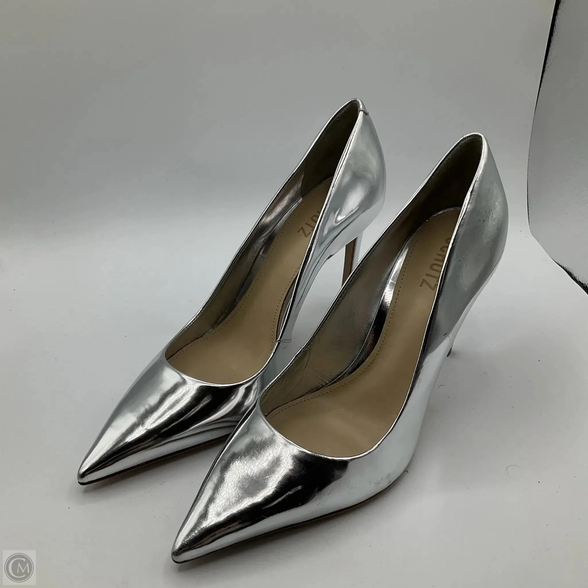 Shoes Heels Stiletto By Cmb In Silver, Size: 10