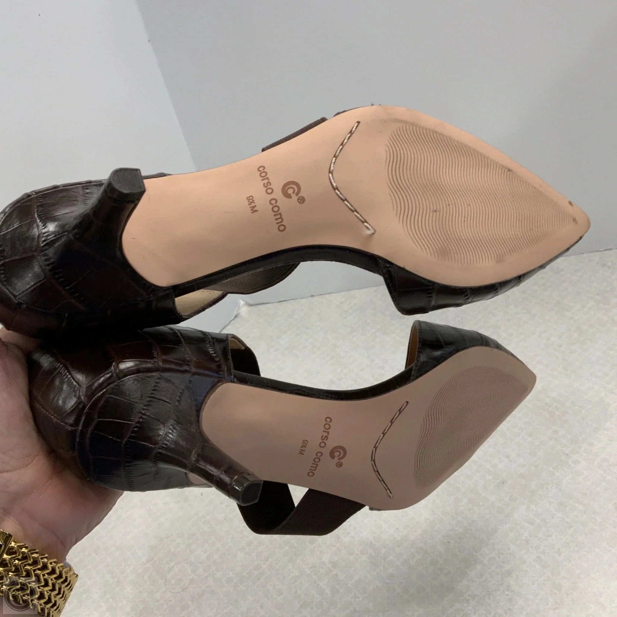 Shoes Heels Stiletto By Corso Como In Brown, Size: 9.5