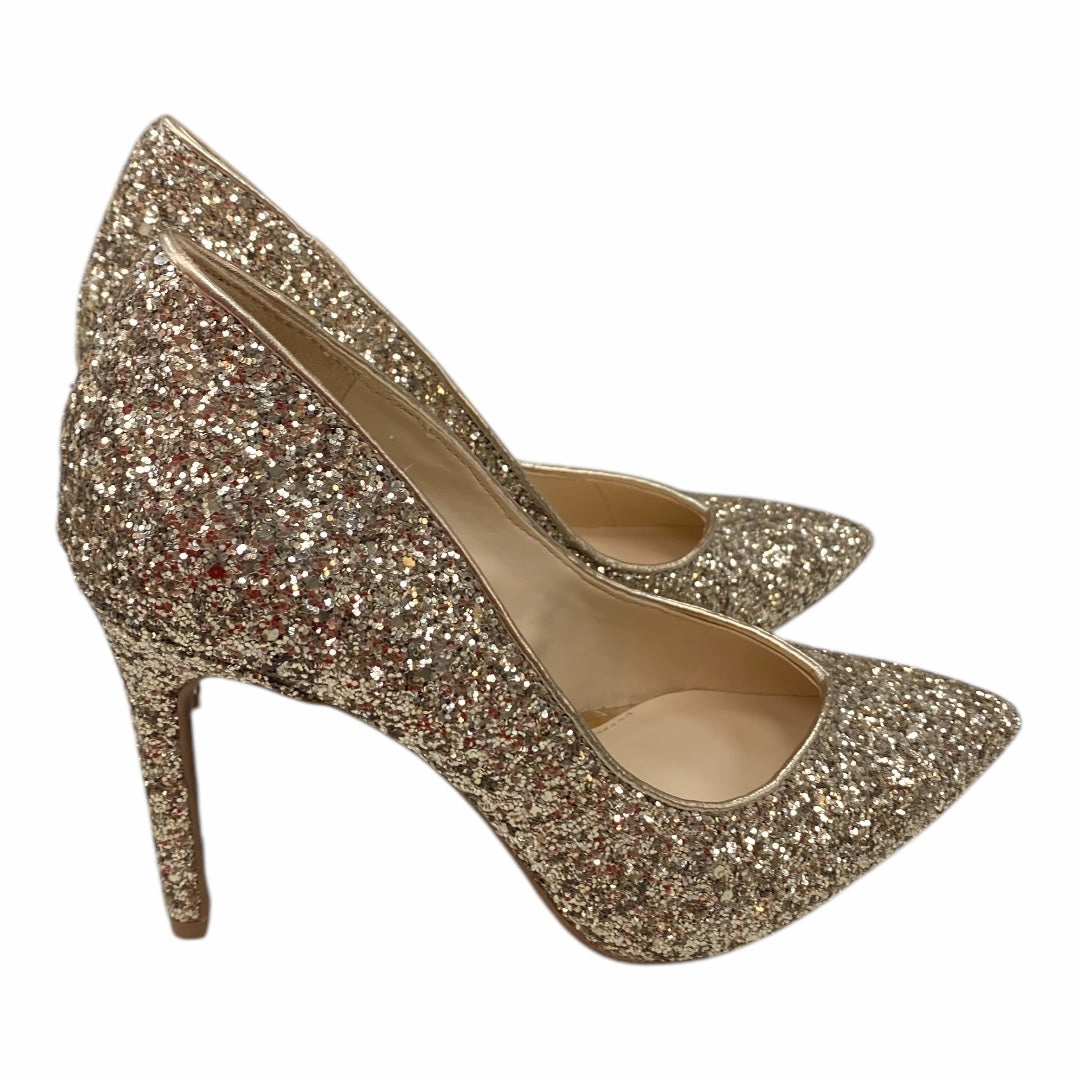 Shoes Heels Stiletto By Jessica Simpson In Gold, Size:6