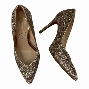 Shoes Heels Stiletto By Jessica Simpson In Gold, Size:6