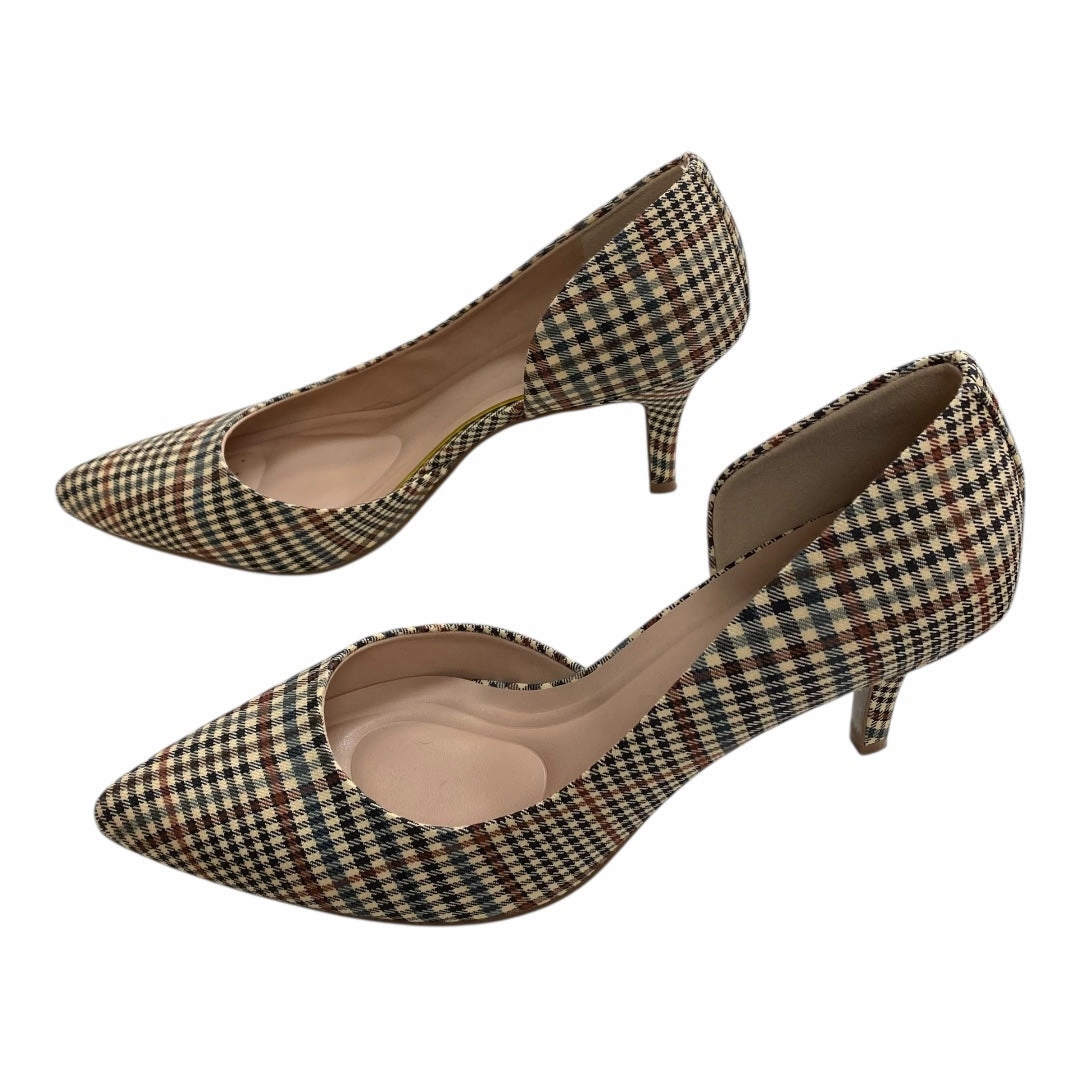 Shoes Heels Stiletto By Kelly And Katie In Plaid Pattern, Size:10