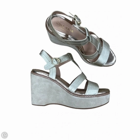 Shoes Heels Wedge By Cole-haan In Silver, Size: 9.5