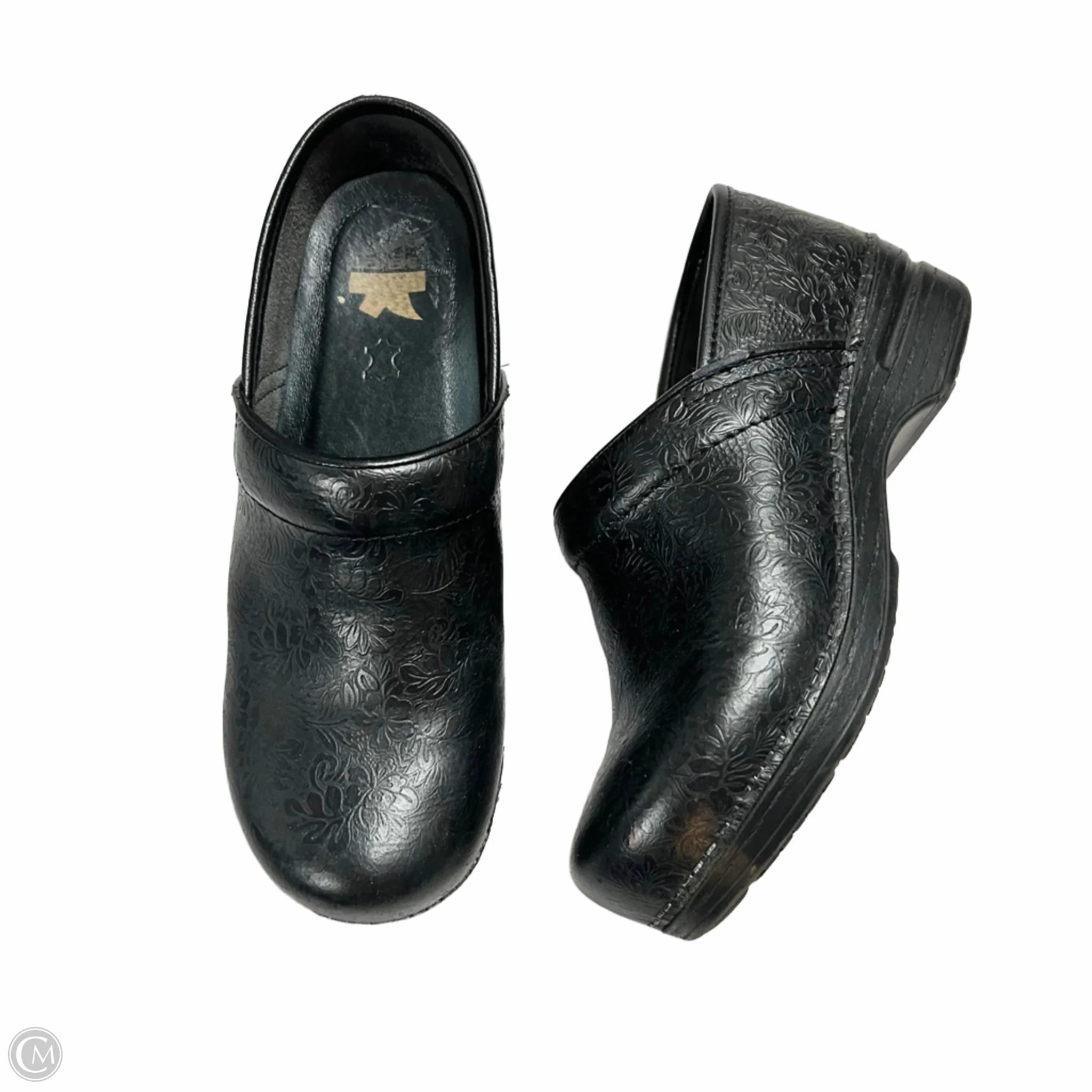 Shoes Heels Wedge By Dansko In Black, Size: 8.5