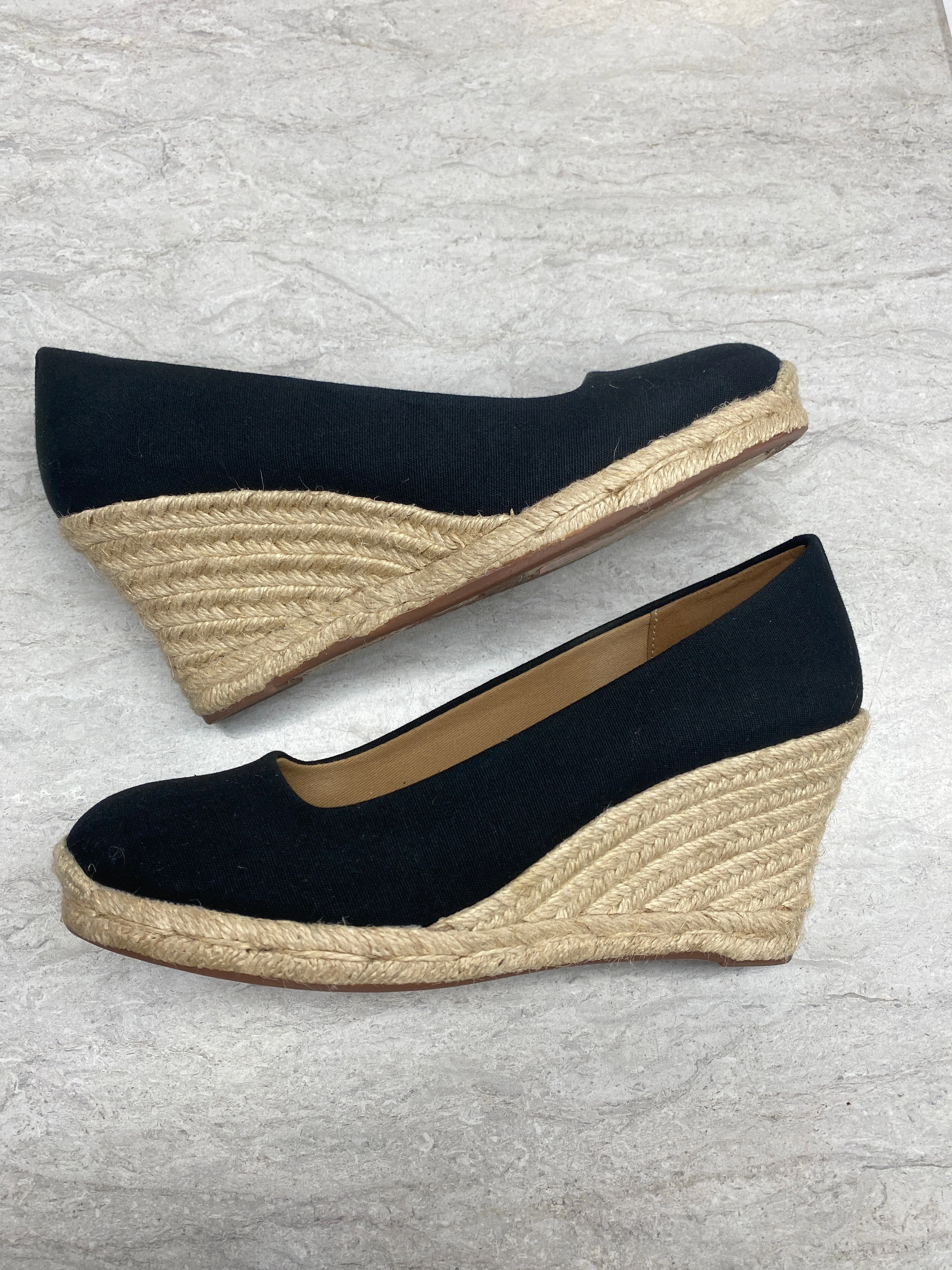 Shoes Heels Wedge By J. Crew In Black & Tan, Size: 8