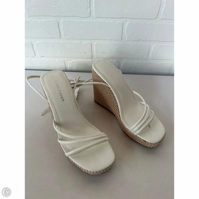 Shoes Heels Wedge By Marc Fisher In White, Size: 8.5