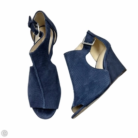 Shoes Heels Wedge By Nine West In Navy, Size: 10