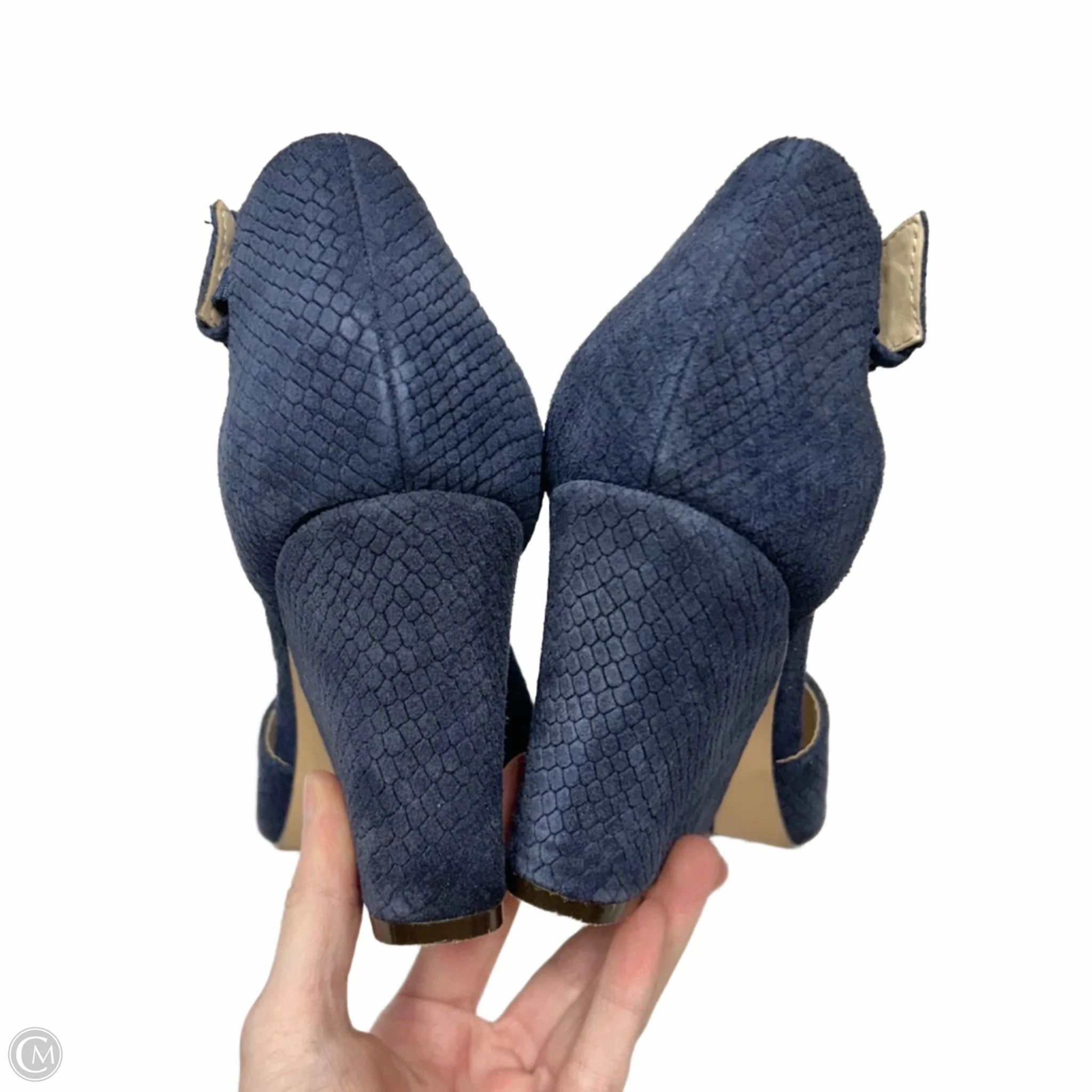 Shoes Heels Wedge By Nine West In Navy, Size: 10
