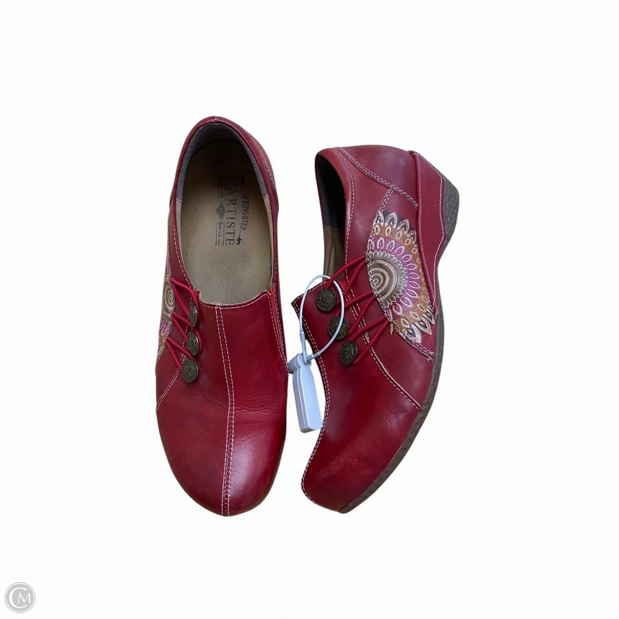 Shoes Heels Wedge By Spring Step In Red, Size: 10