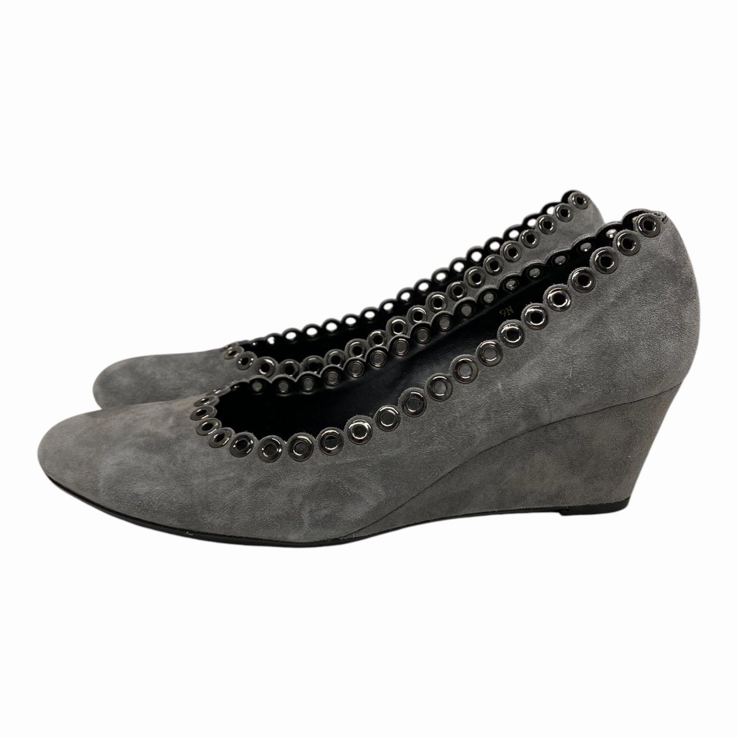 Shoes Heels Wedge By Vaneli In Grey, Size:9