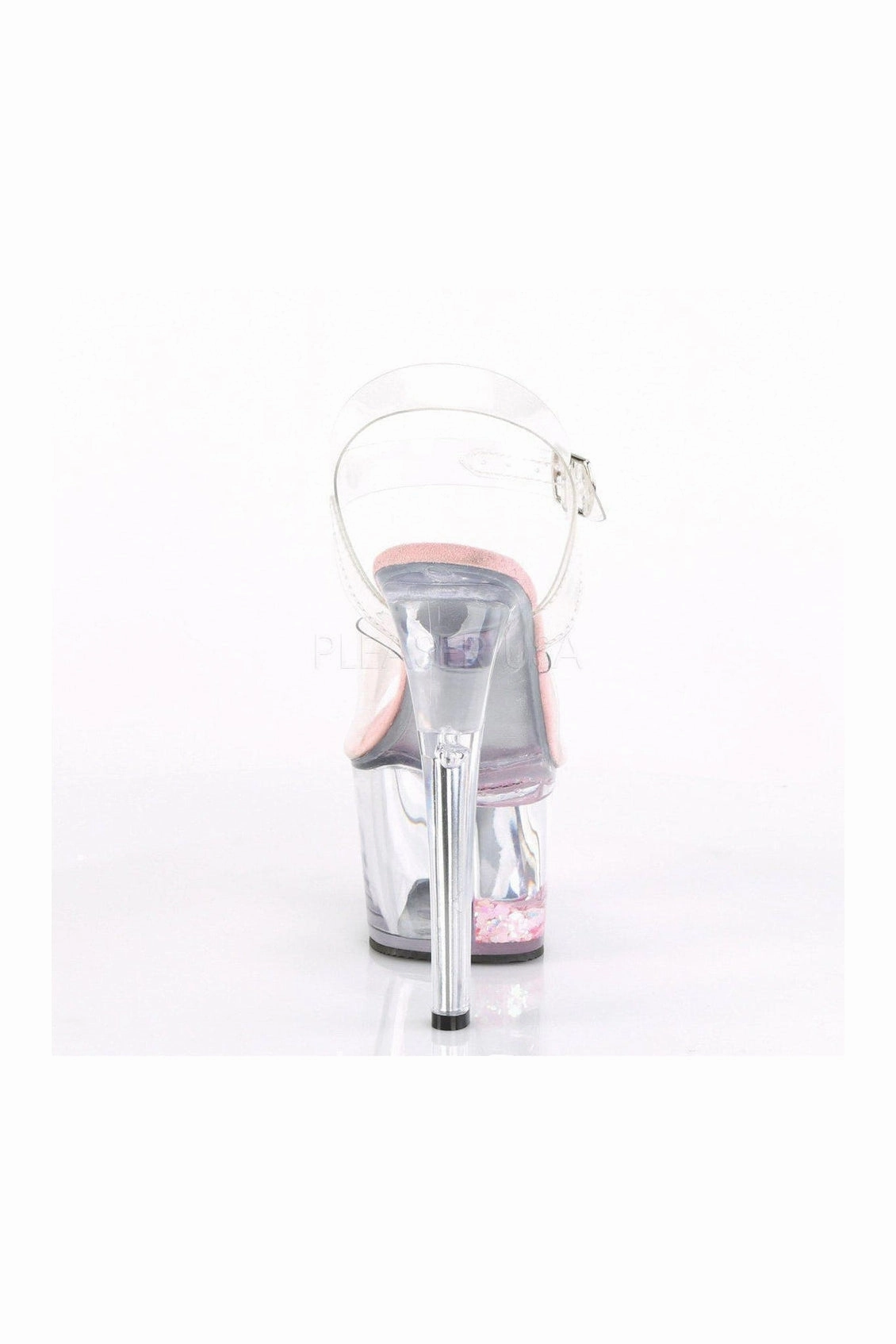 SKY-308WHG Platform Sandal | Clear Vinyl