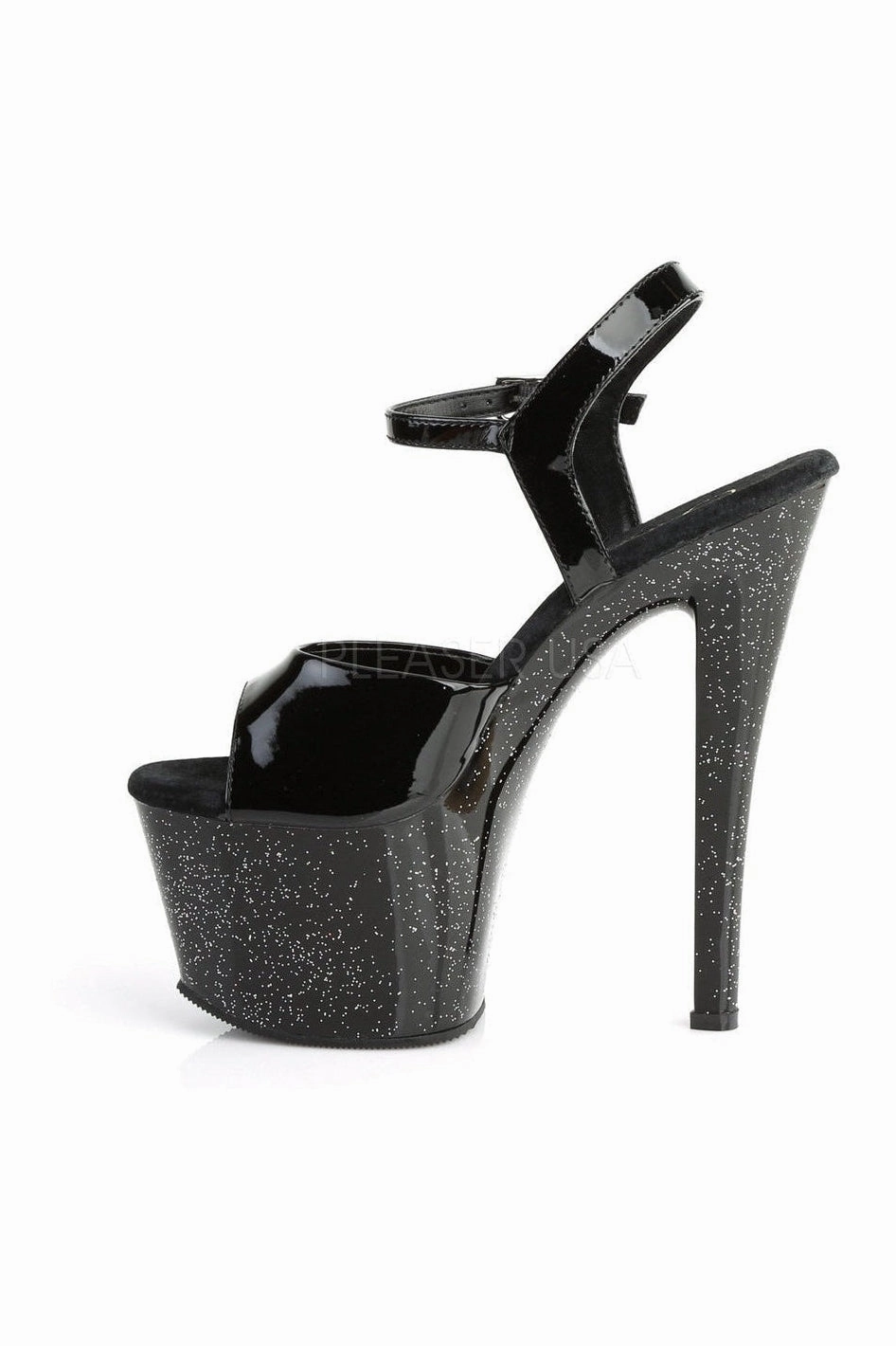 SKY-309MG Platform Sandal  | Black Patent