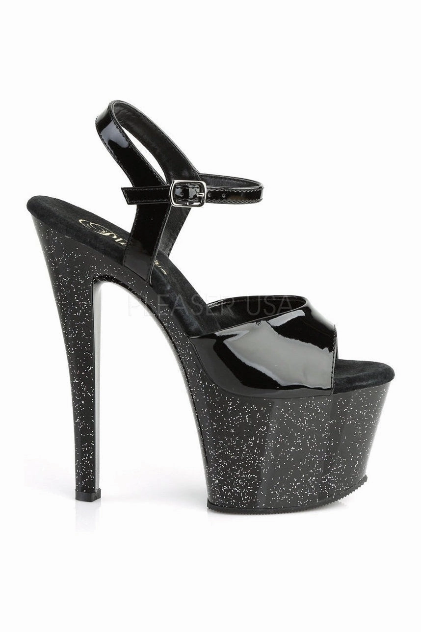 SKY-309MG Platform Sandal  | Black Patent