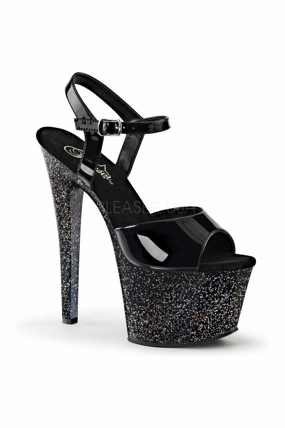 SKY-309MG Platform Sandal  | Black Patent