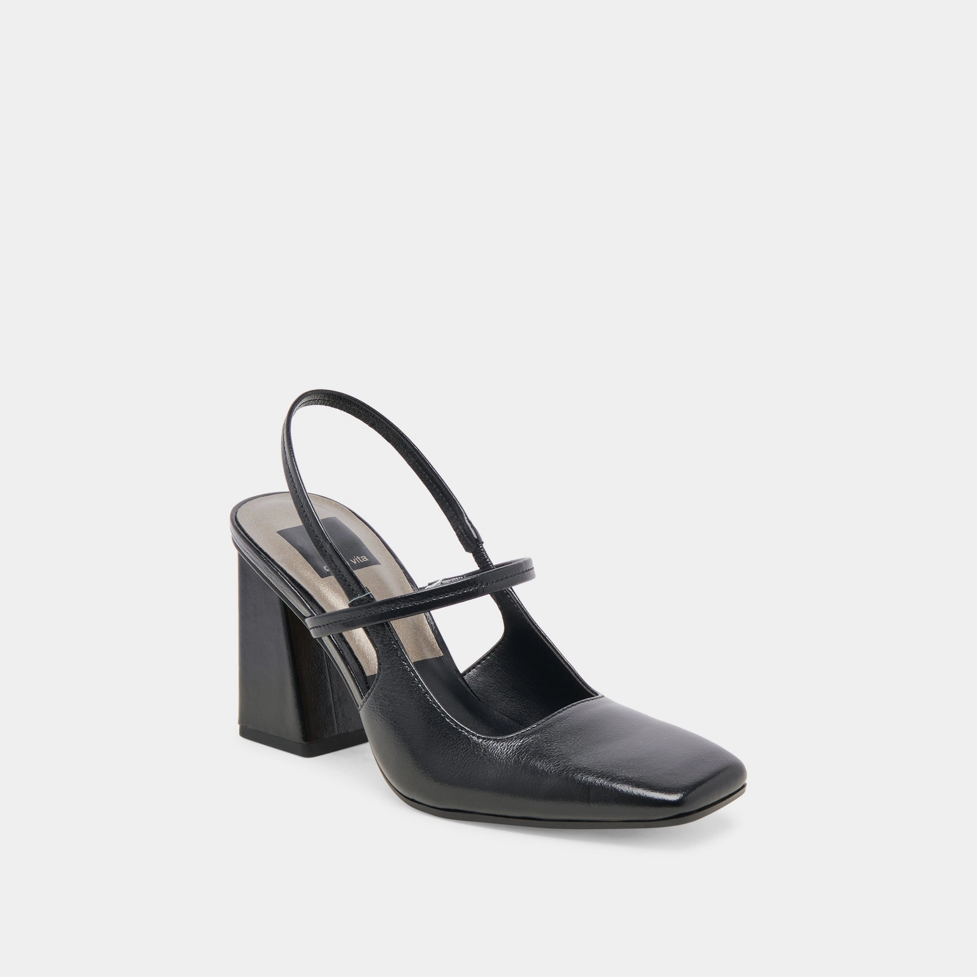 SOYER HEELS MIDNIGHT CRINKLE PATENT - re:vita