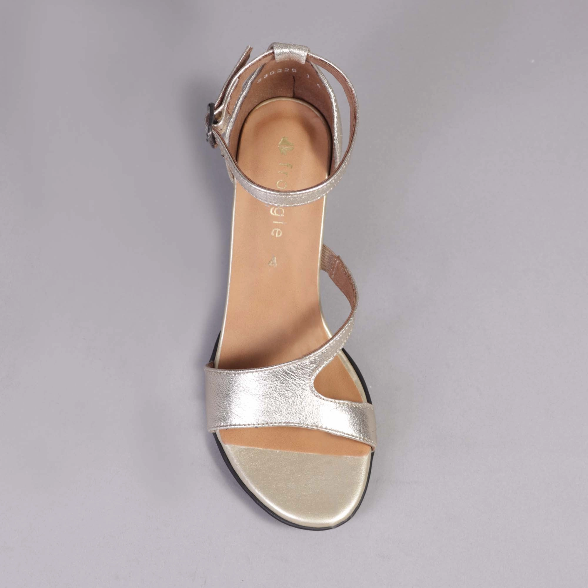 Strappy High Heel in Gold - 12566