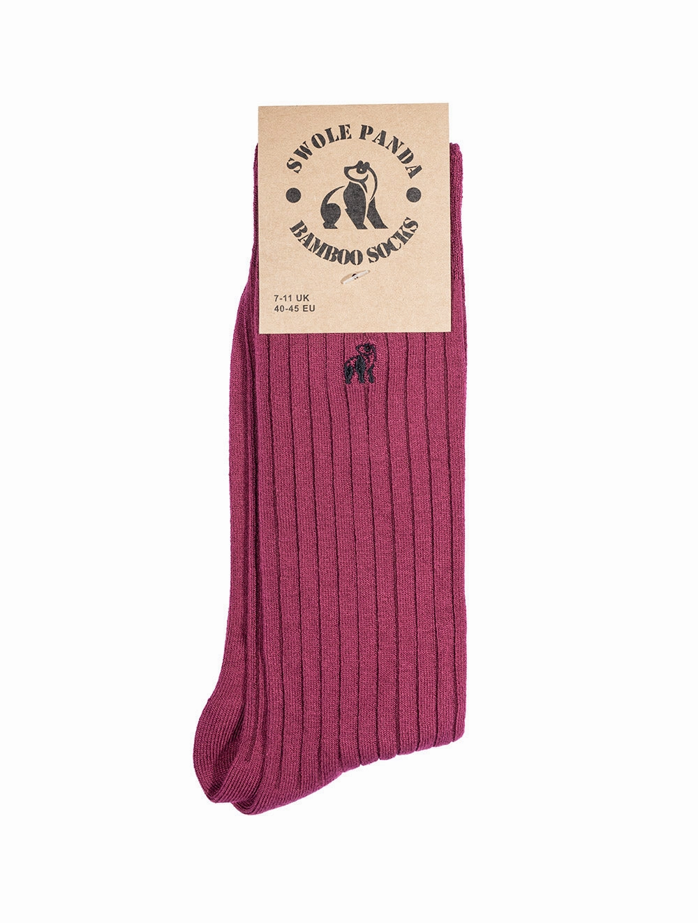 SWOLE PANDA Deep Burgundy Socks