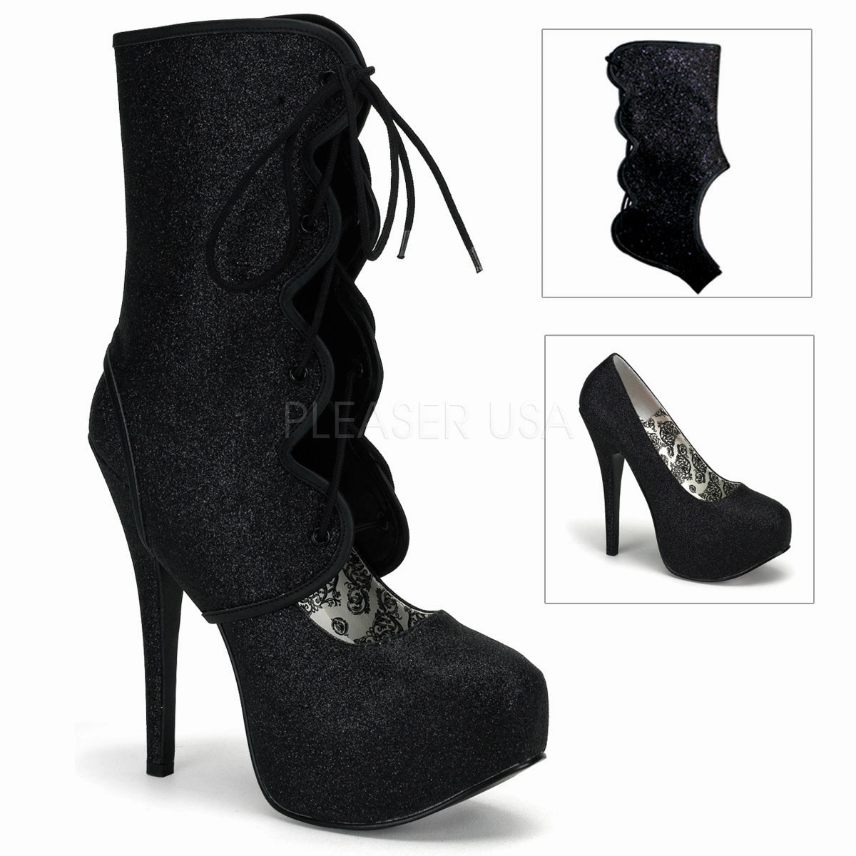 TEEZE-31G  Black Mini Glitter