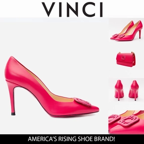 The Maneadero Pink Leather Pump Fuchsia Sole Women Shoe